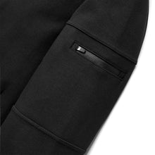 Load image into Gallery viewer, 0134. Arm Pocket Drawstring Hoodie - Black