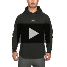 Load image into Gallery viewer, 0134. Arm Pocket Drawstring Hoodie - Black